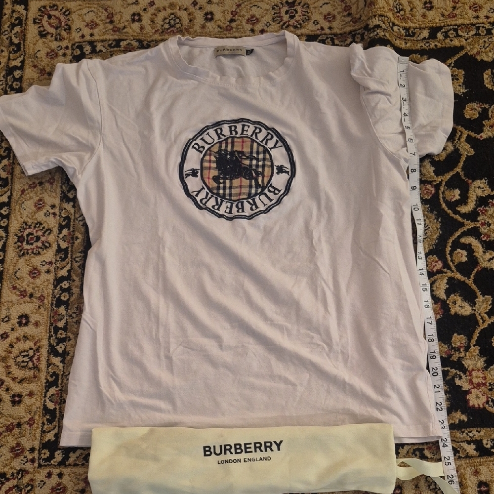 Burberry White T-Shirt with Logo